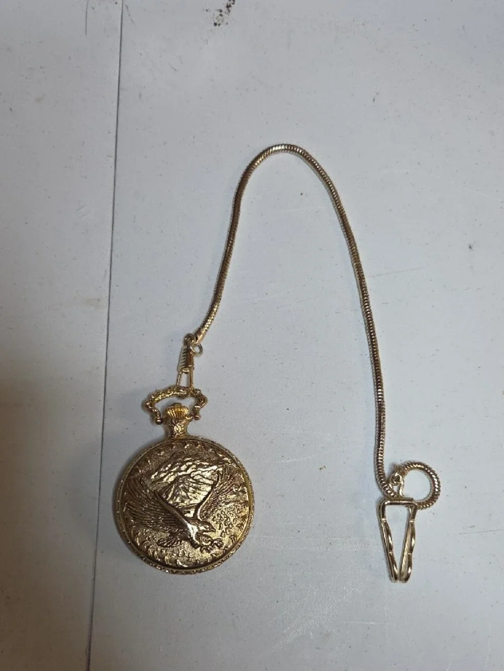 Limited Edition Gold Pocket Watch - Quartz, White Dial